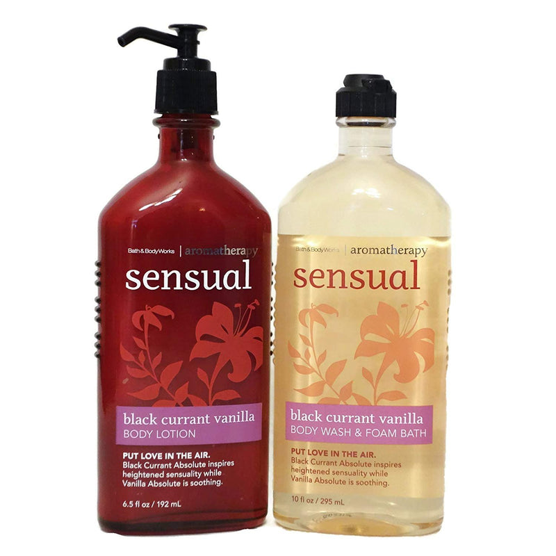 Bath & Body Works Aromatherapy Sensual BLACK CURRANT VANILLA Body Wash newest Foam Bath