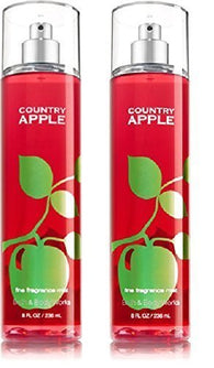 Bath and Body Works (2) Country Apple Fine Fragrance Mists-8 oz. Bottles