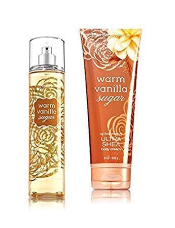 Bath & Body Works Warm Vanilla Sugar Gift Set - Body Cream & Fragrance Mist
