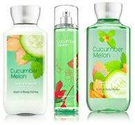 Bath & Body Works Cucumber Melon Gift Set, Body Lotion 8 Fl Oz, Shower Gel 10 Fl Oz, & Find Fragrance Mist 8 Fl Oz