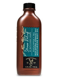 Bath and Body Works Aromatherapy Stress Relief EUCALYPTUS TEA Moisturizing Body Oil 4 fl oz